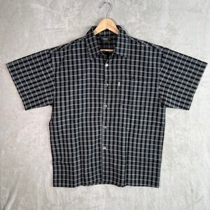 Vintage Solo Semore Shirt Mens 2XL Black Plaid Button Up 90s Y2K‎ Skate USA Made